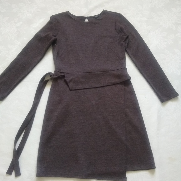 Ann Taylor Dresses & Skirts - Ann Taylor wool asymmetric knit faux wrap